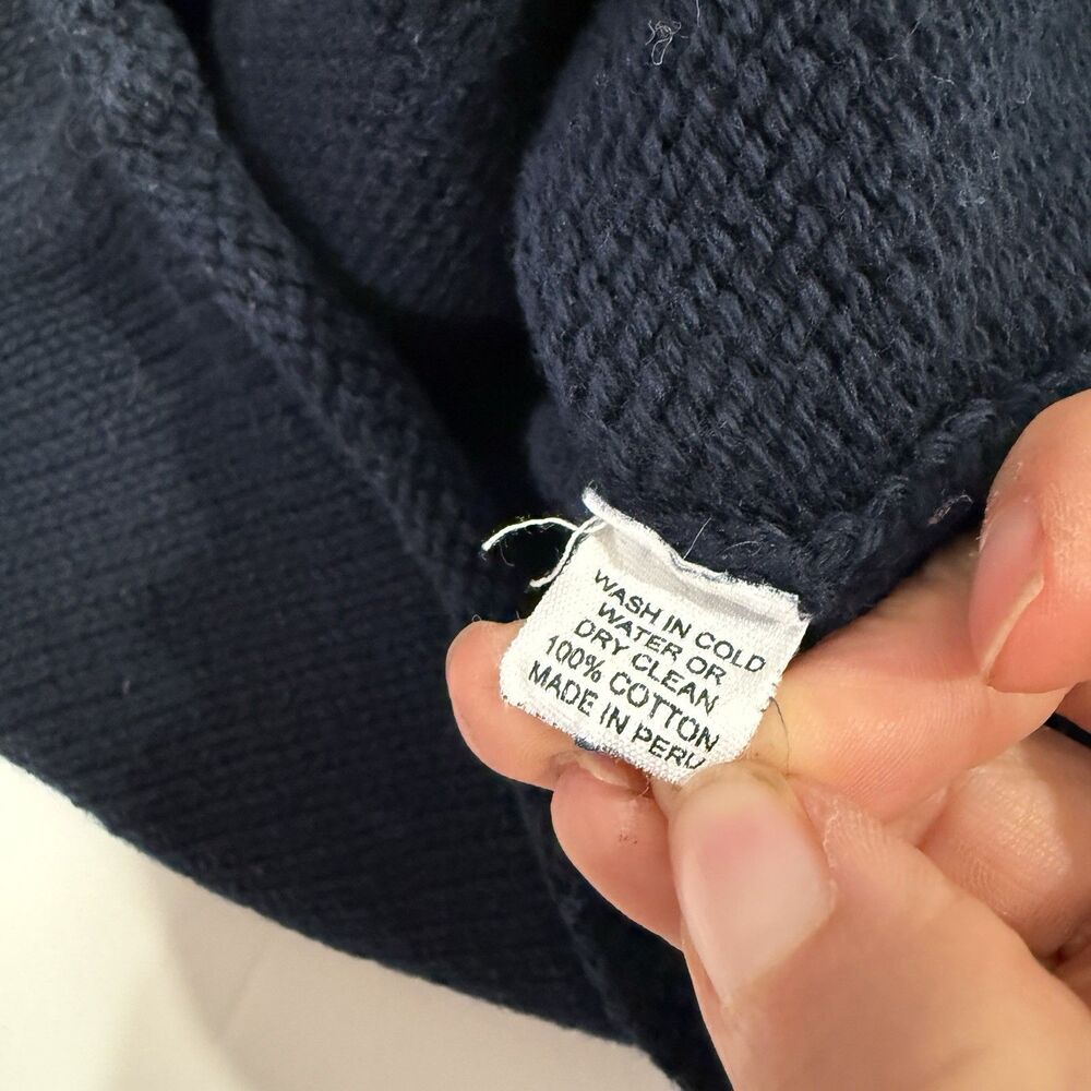 Red Wagon Navy Blue Lobster Sweater Boys 24 Months 100% Cotton Knit Peru - Picture 3 of 6